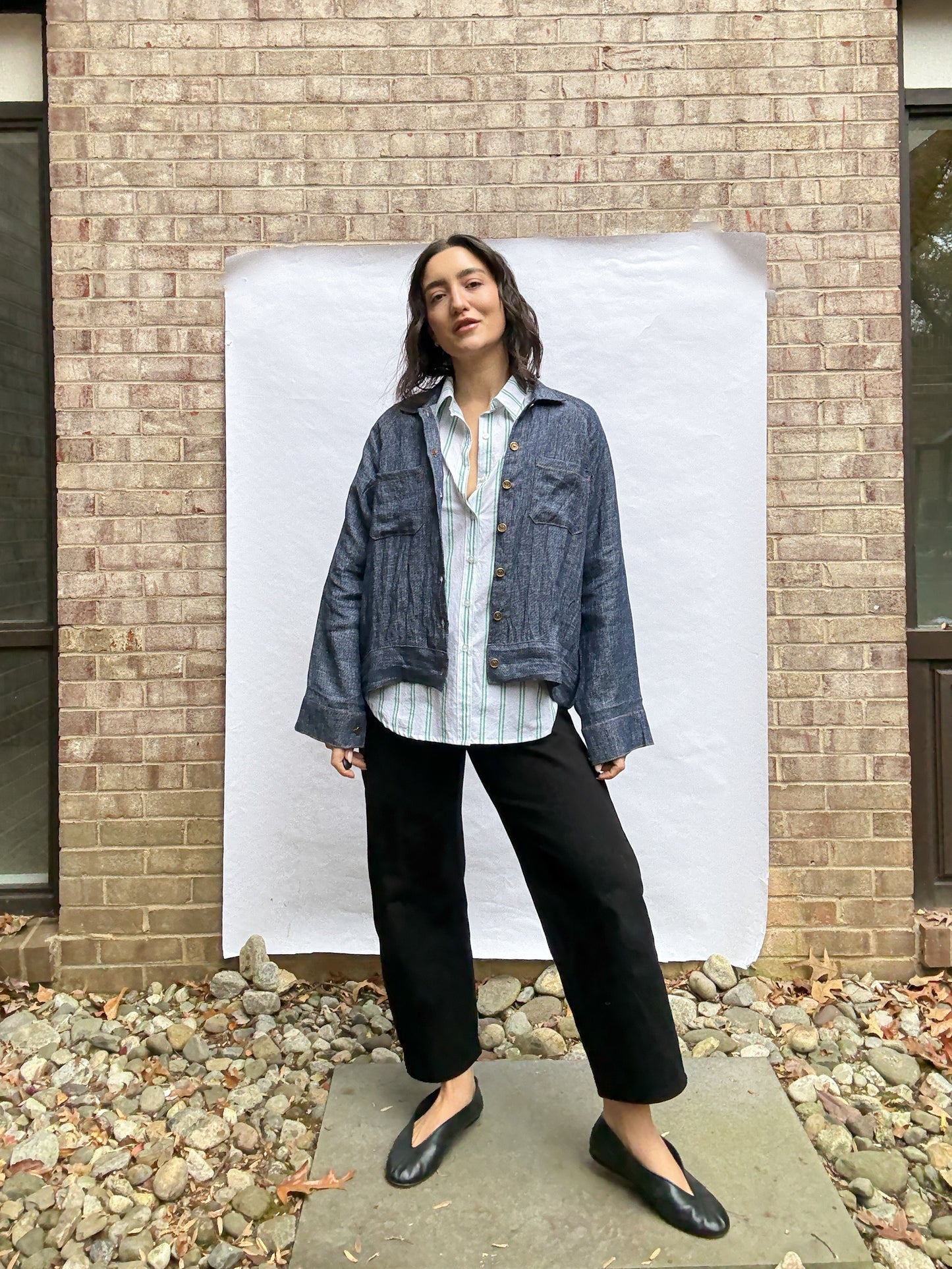 Rose Raglan Button Up