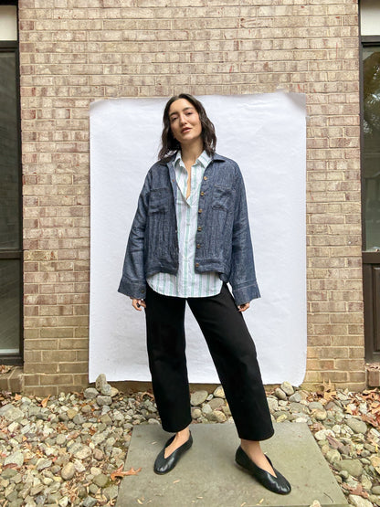 Rose Raglan Button Up